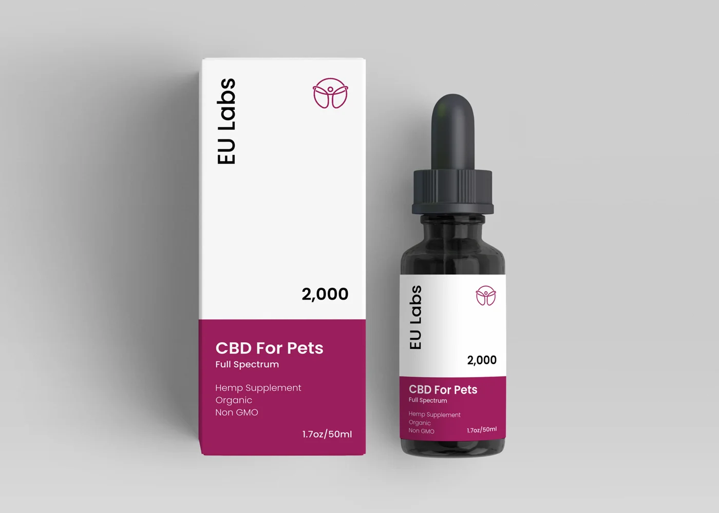 50ml bottle of pet CBD oil 2000mg full-spectrum in MCT carrier — CBD Oil Melbourne