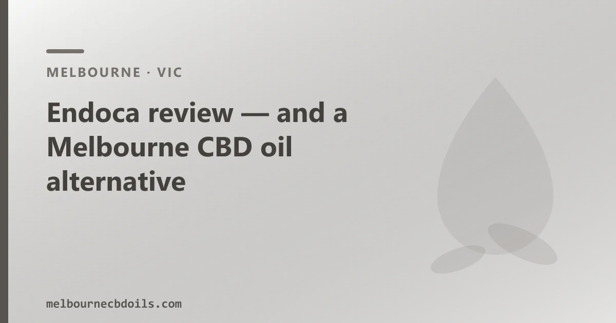 Endoca review — an Australian CBD Oil Alternative
